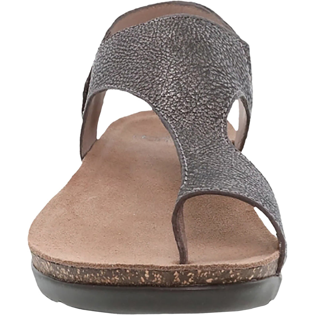 Dansko Reece Women's Thong Sandals Pewter Metallic Leather