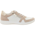 Ara Riviera Women's Sporty Lace Up Shoes Cream Stretch/Shell Suede