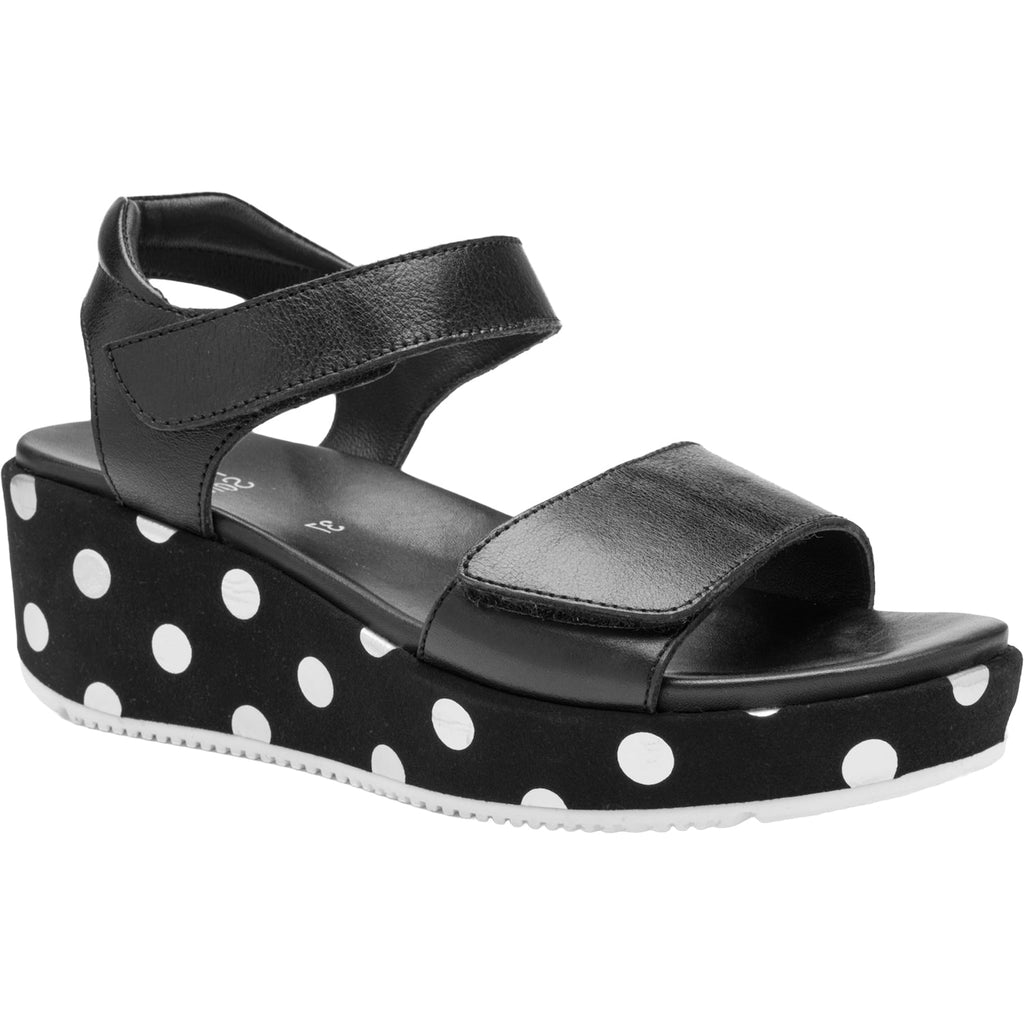 Ara Rosepetal Women's Black/Black/Cream Leather