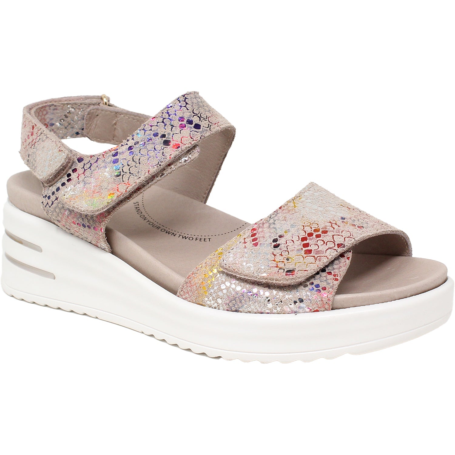 Ziera Sadias Women's Sandals Vibrant Print Leather