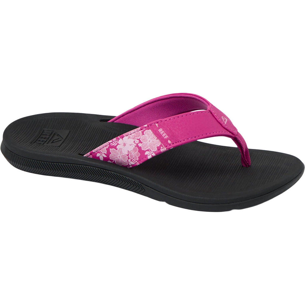 Reef Santa Ana Women's Thong Sandals Fuchsia Red/Black