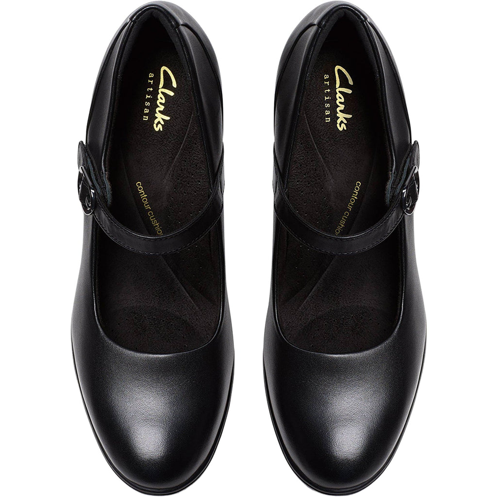 Clarks Shaya Jane Women's Dressy Mary Janes Black Leather