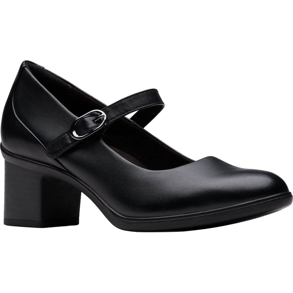 Clarks Shaya Jane Women's Dressy Mary Janes Black Leather