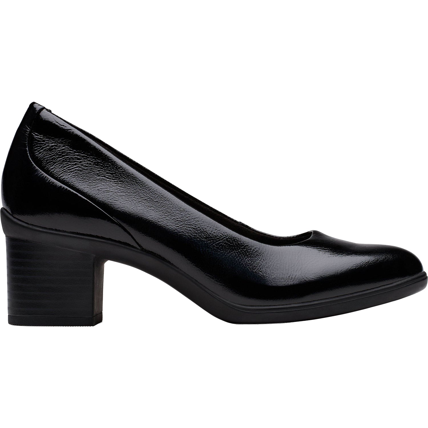Clarks Shaya Poppy Women's Dress Heels Black Patent
