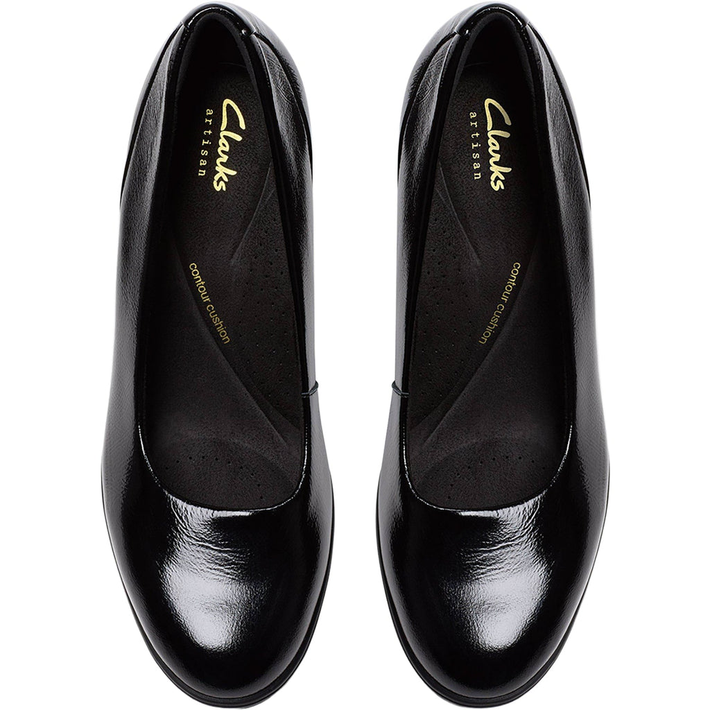 Clarks Shaya Poppy Women's Dress Heels Black Patent