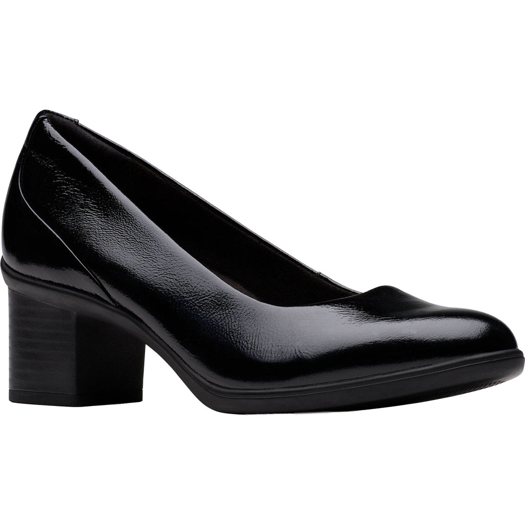 Clarks Shaya Poppy Women's Dress Heels Black Patent