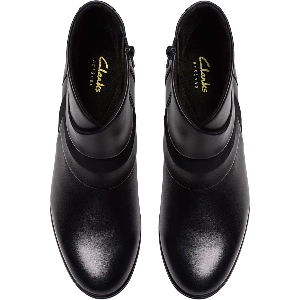 Clarks Shaya Sky Women's Boots Dressy Black Leather