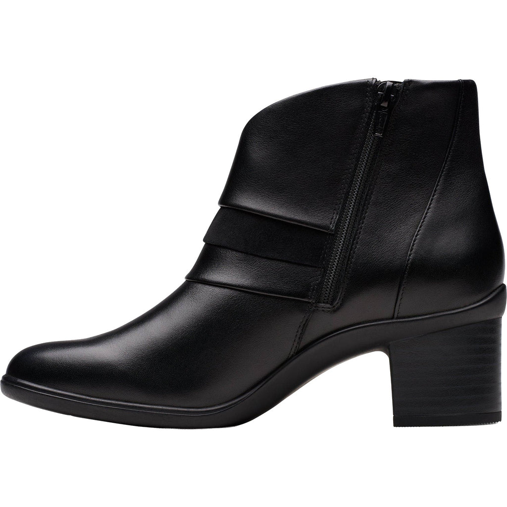 Clarks Shaya Sky Women's Boots Dressy Black Leather