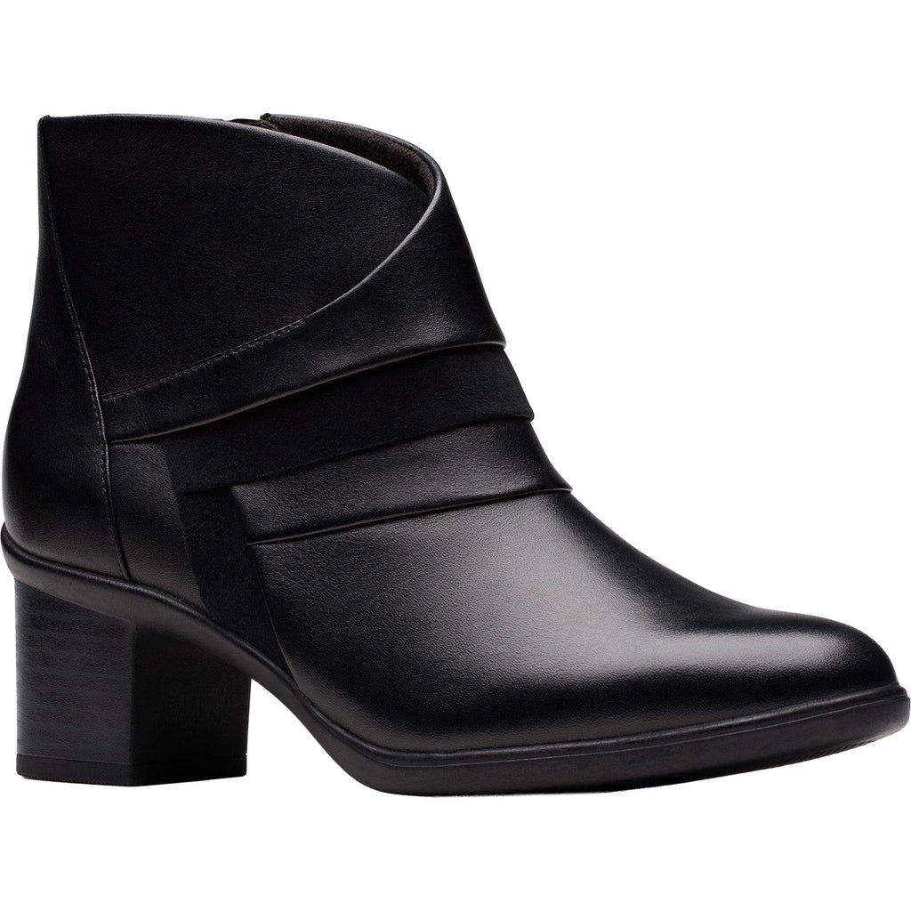 Clarks Shaya Sky Women's Boots Dressy Black Leather