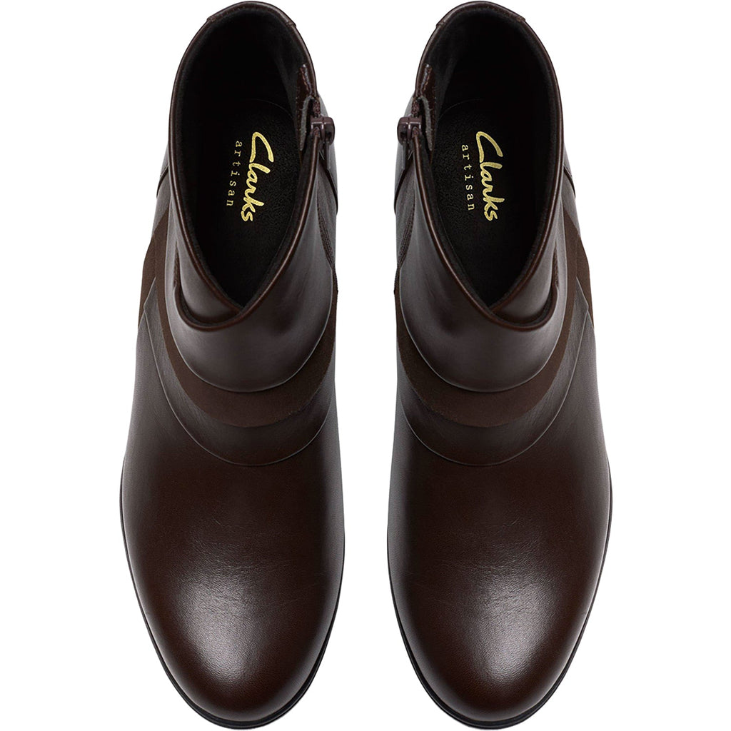 Women's Clarks Shaya Sky Dark Brown Leather