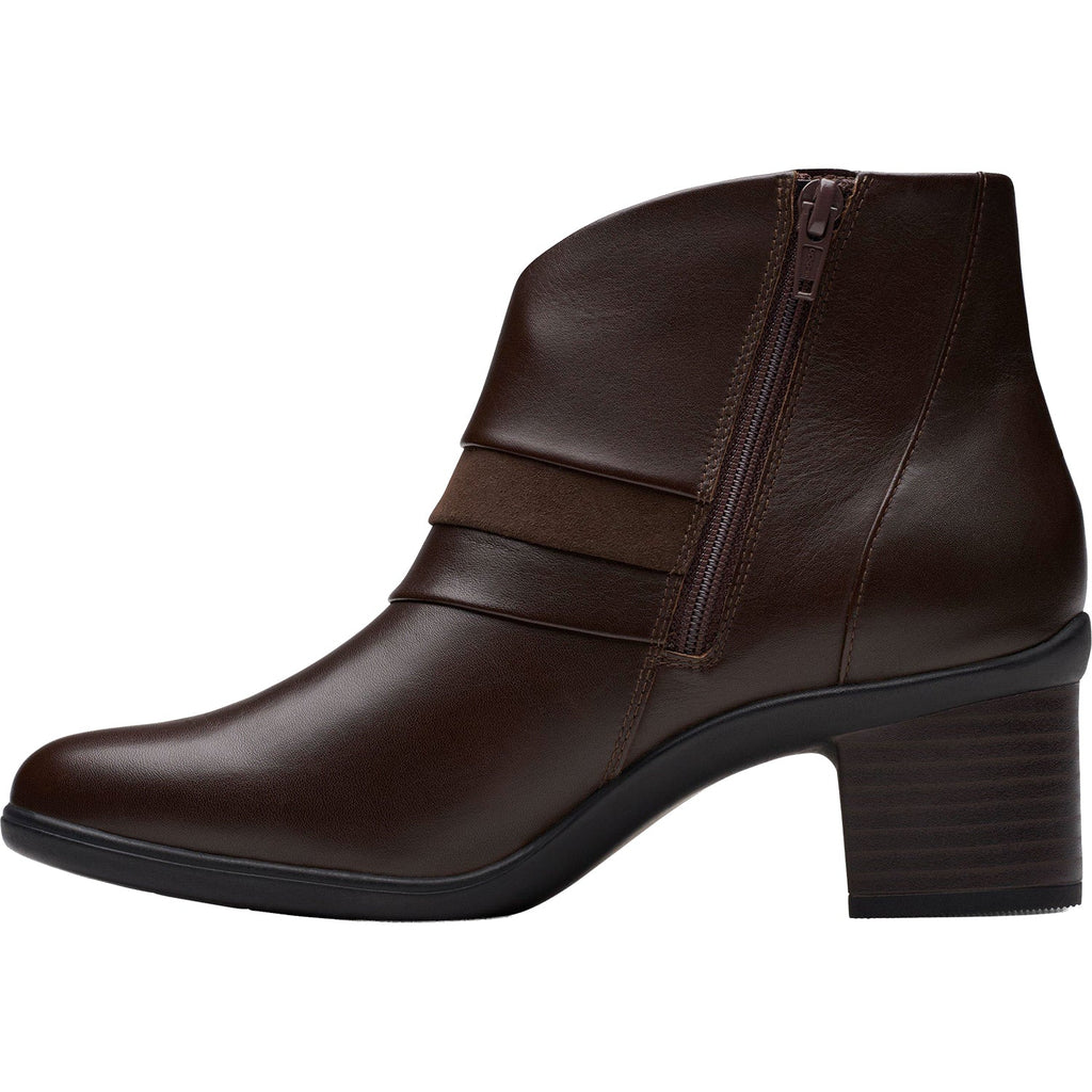 Women's Clarks Shaya Sky Dark Brown Leather