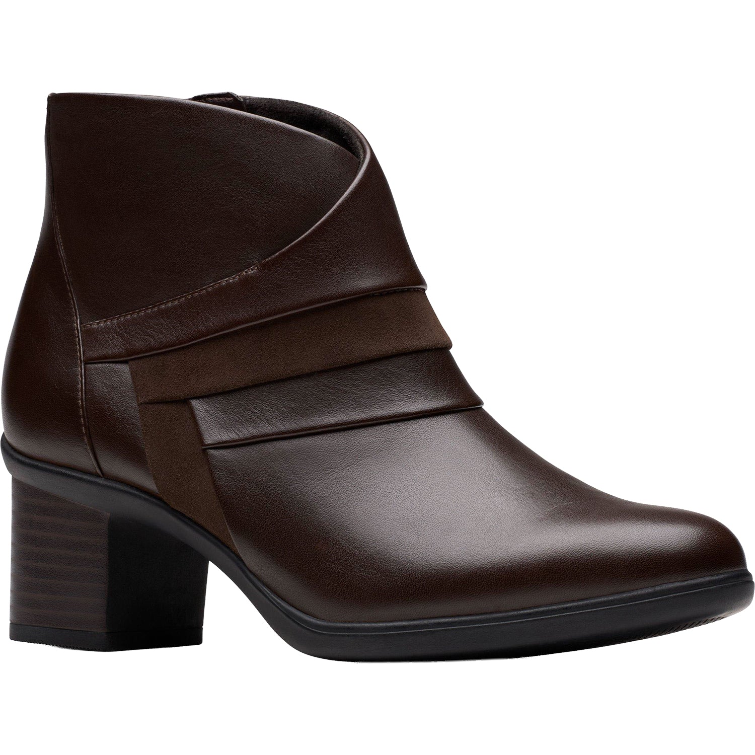 Women's Clarks Shaya Sky Dark Brown Leather
