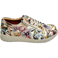 Ziera Solar Women's Sporty Lace Up Shoes Blue and Silver Floral Multi Leather