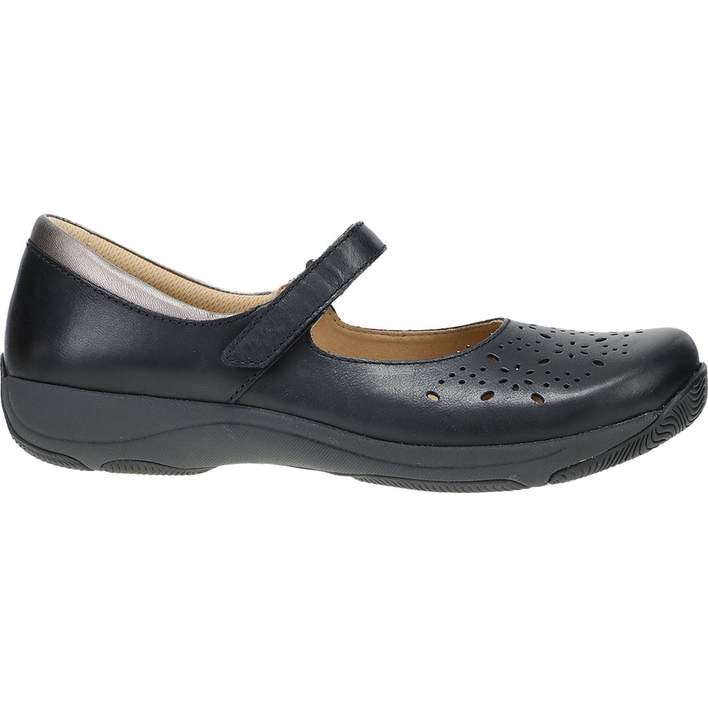 Dansko Stacy Women's Shoes Black Waxy Burnished
