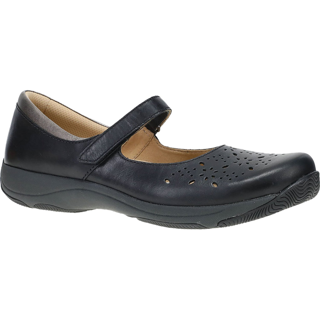 Dansko Stacy Women's Shoes Black Waxy Burnished