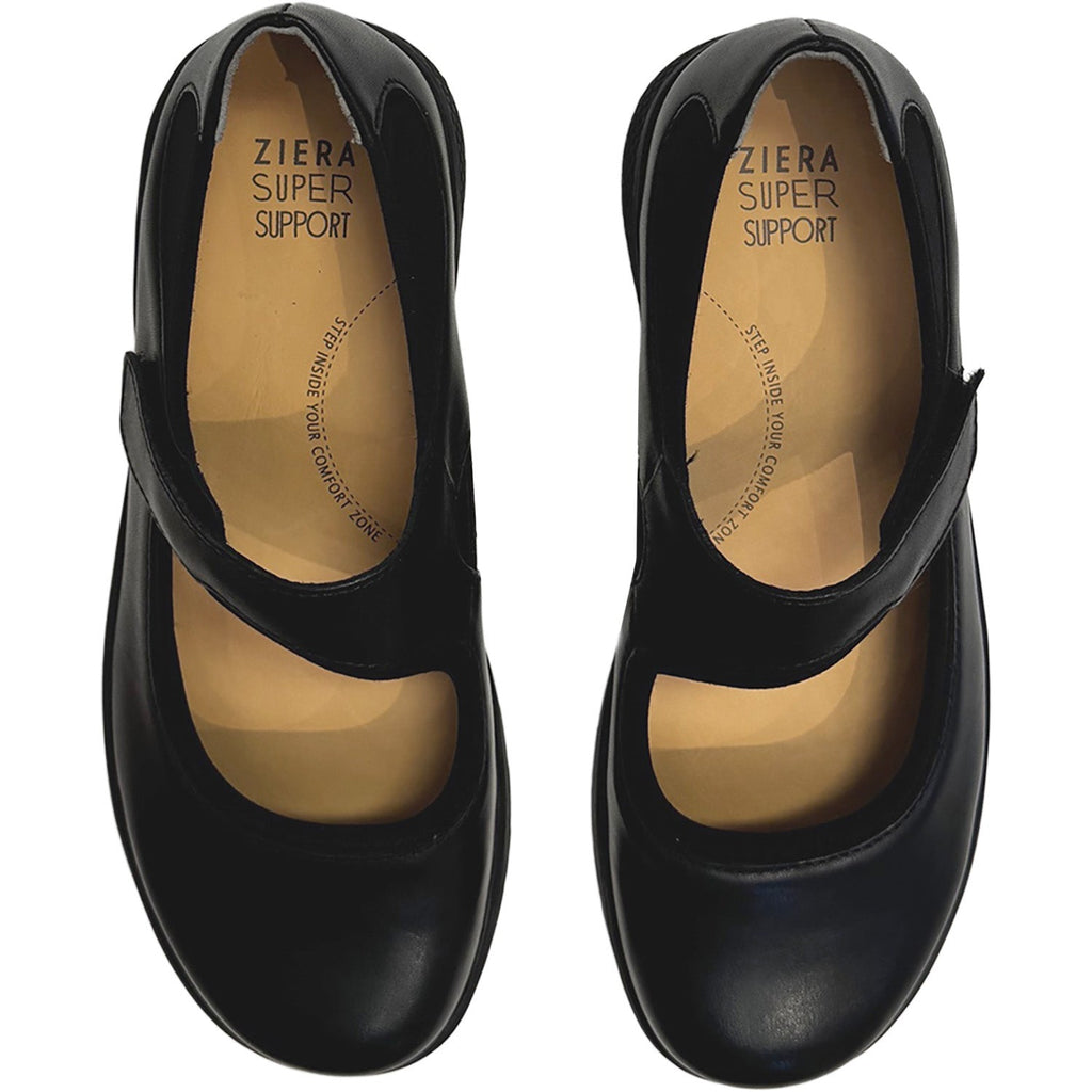 Ziera Silvani Women's Mary Janes Black/Black Sole Leather