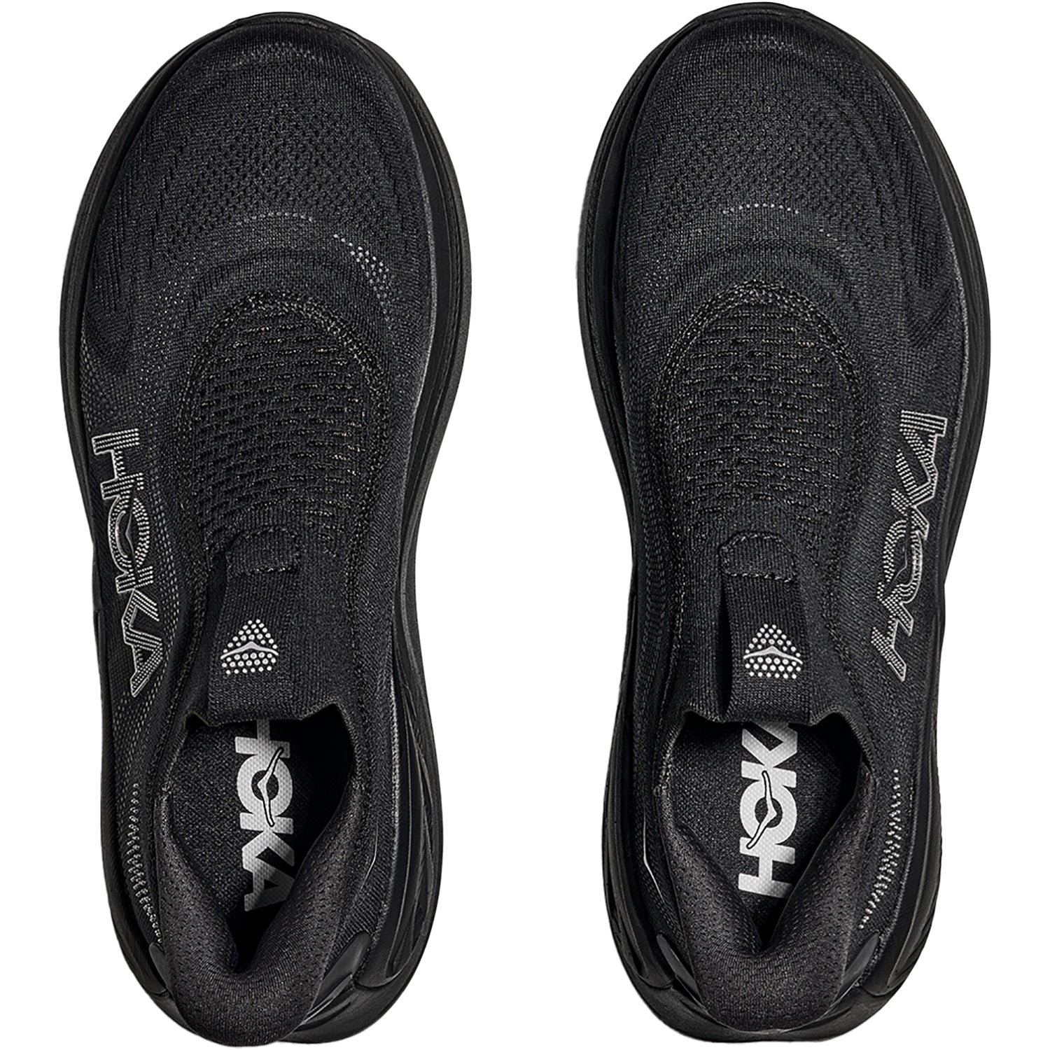 Hoka Skyward Laceless Men's Athletic Shoes Recovery Slip Ons Black/Black