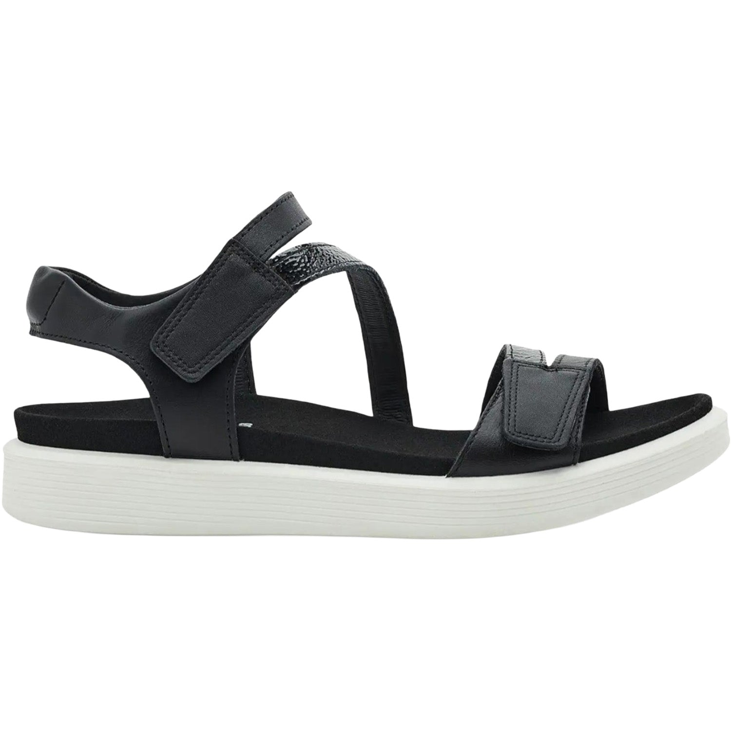 ECCO Soft Sandal 3 Strap Women's Sandal Black/Black