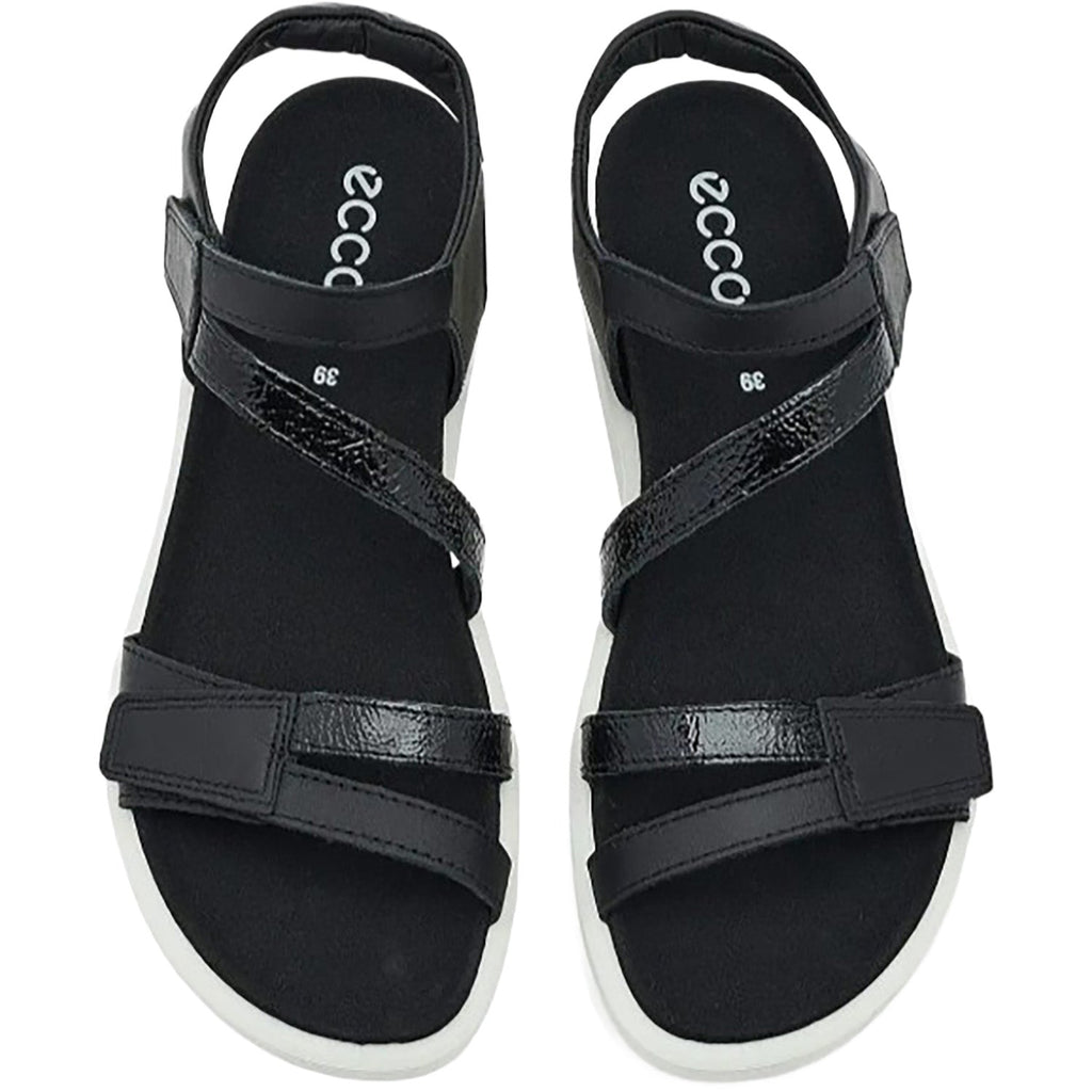 ECCO Soft Sandal 3 Strap Women's Sandal Black/Black