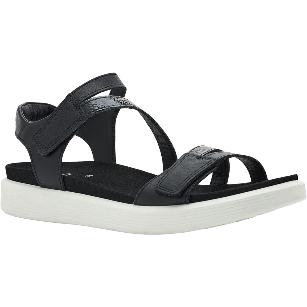 ECCO Soft Sandal 3 Strap Women's Sandal Black/Black