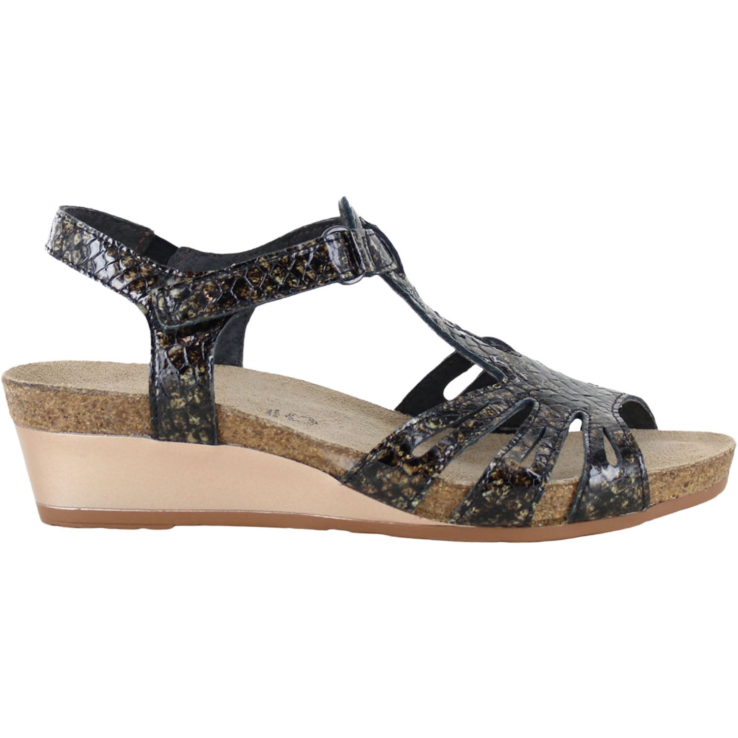 Naot Starlet Women's Dress Sandals Reptile Patent Leather