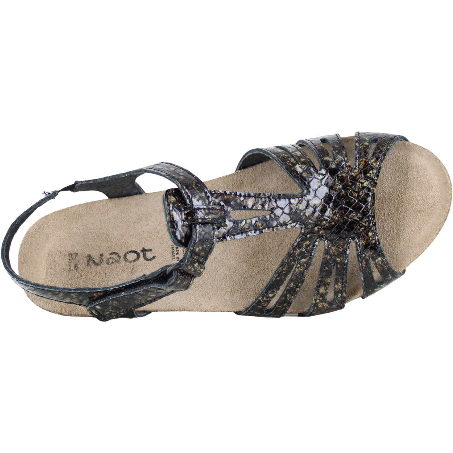 Naot Starlet Women's Dress Sandals Reptile Patent Leather