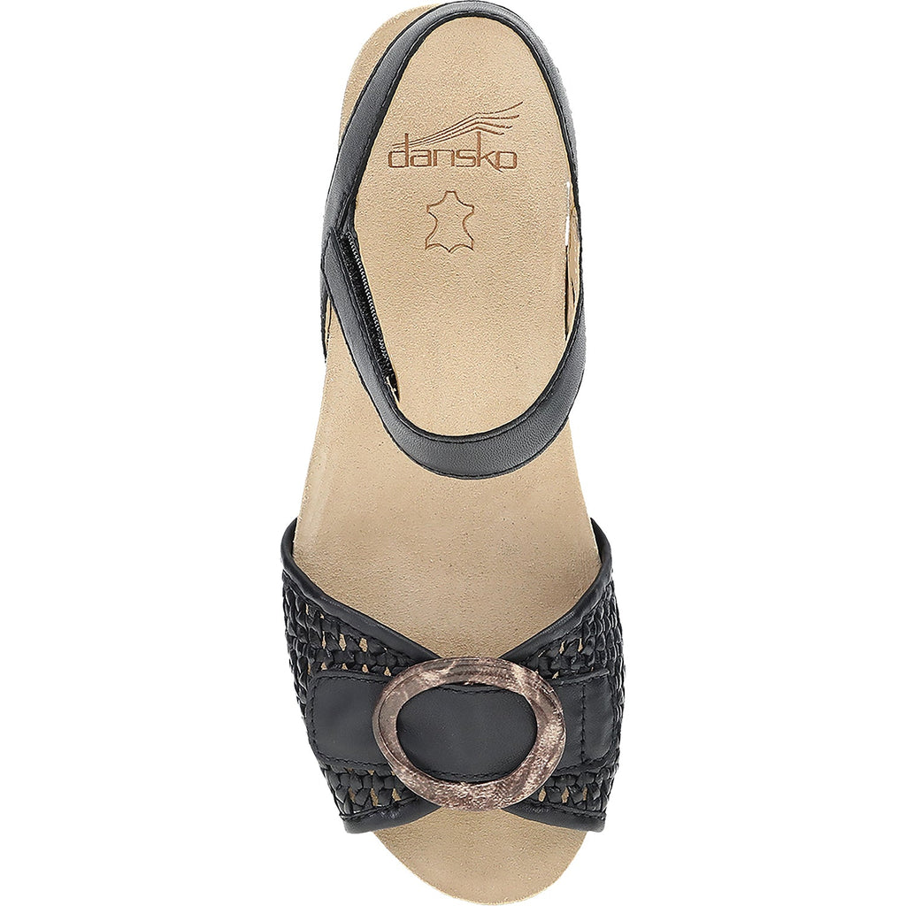 Dansko Stella Women's Wedge Sandals Black Woven