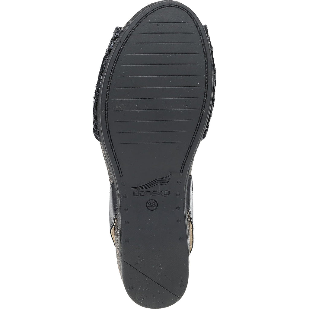 Dansko Stella Women's Wedge Sandals Black Woven