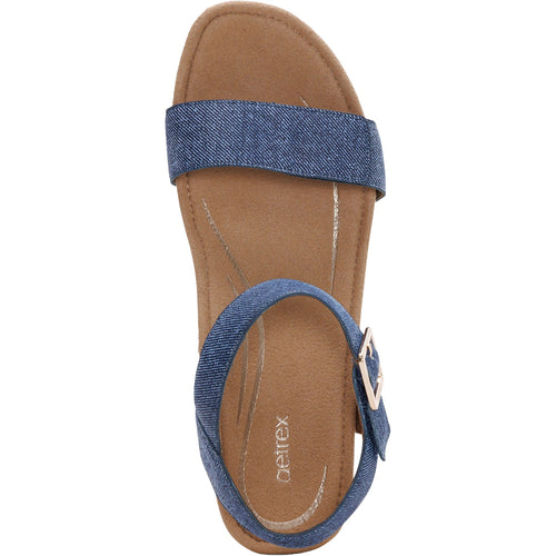 Aetrex Sydney Women's Wedge Sandals Denim