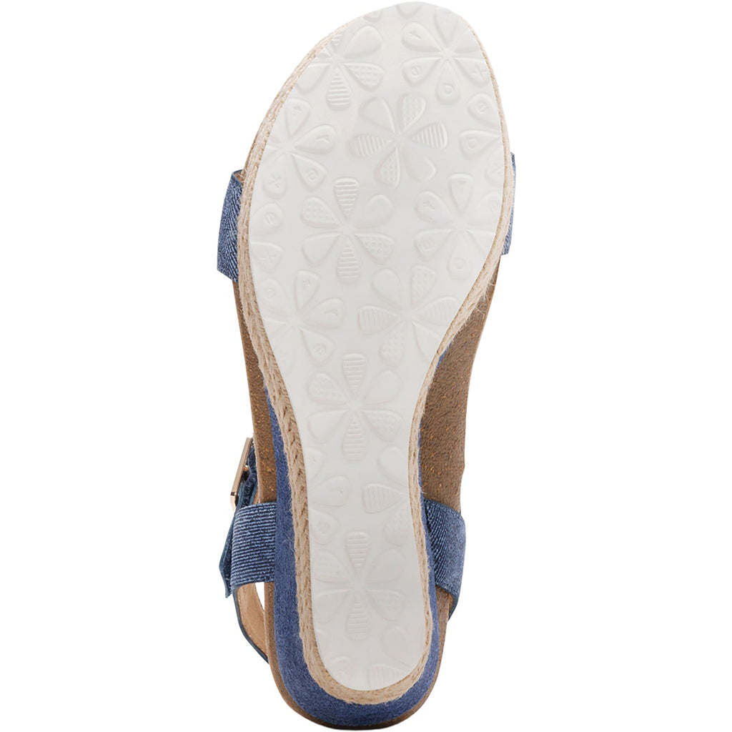 Aetrex Sydney Women's Wedge Sandals Denim
