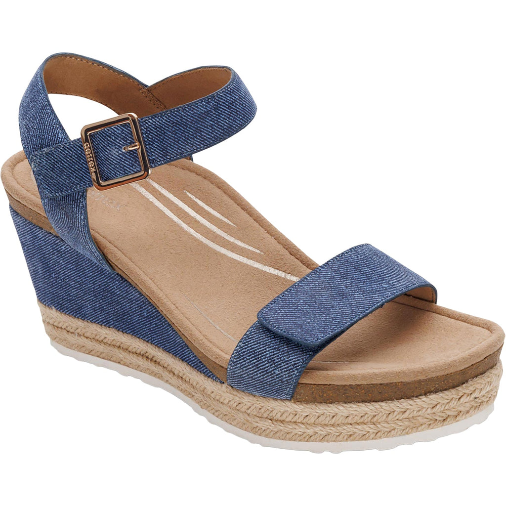 Aetrex Sydney Women's Wedge Sandals Denim