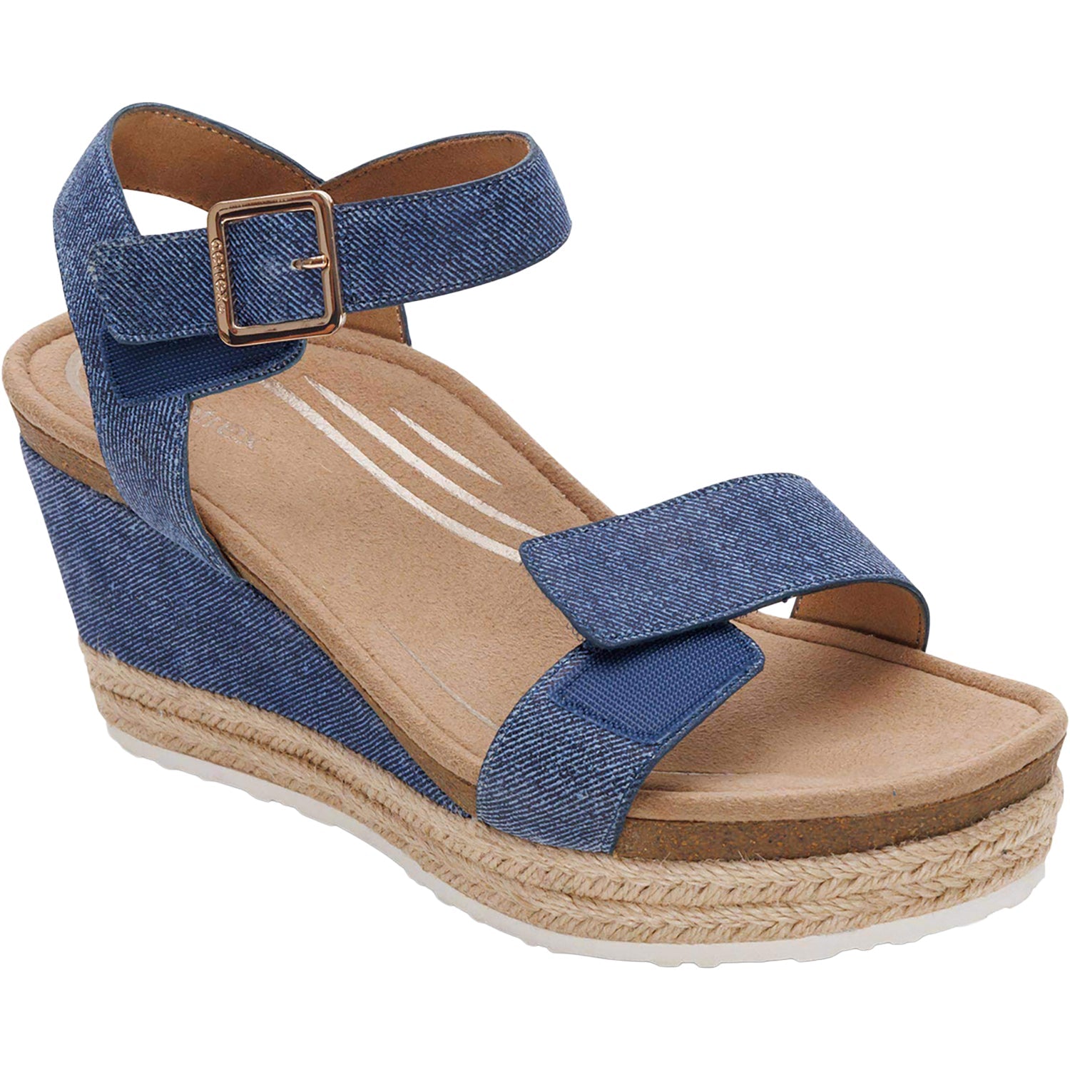 Aetrex Sydney Women's Wedge Sandals Denim