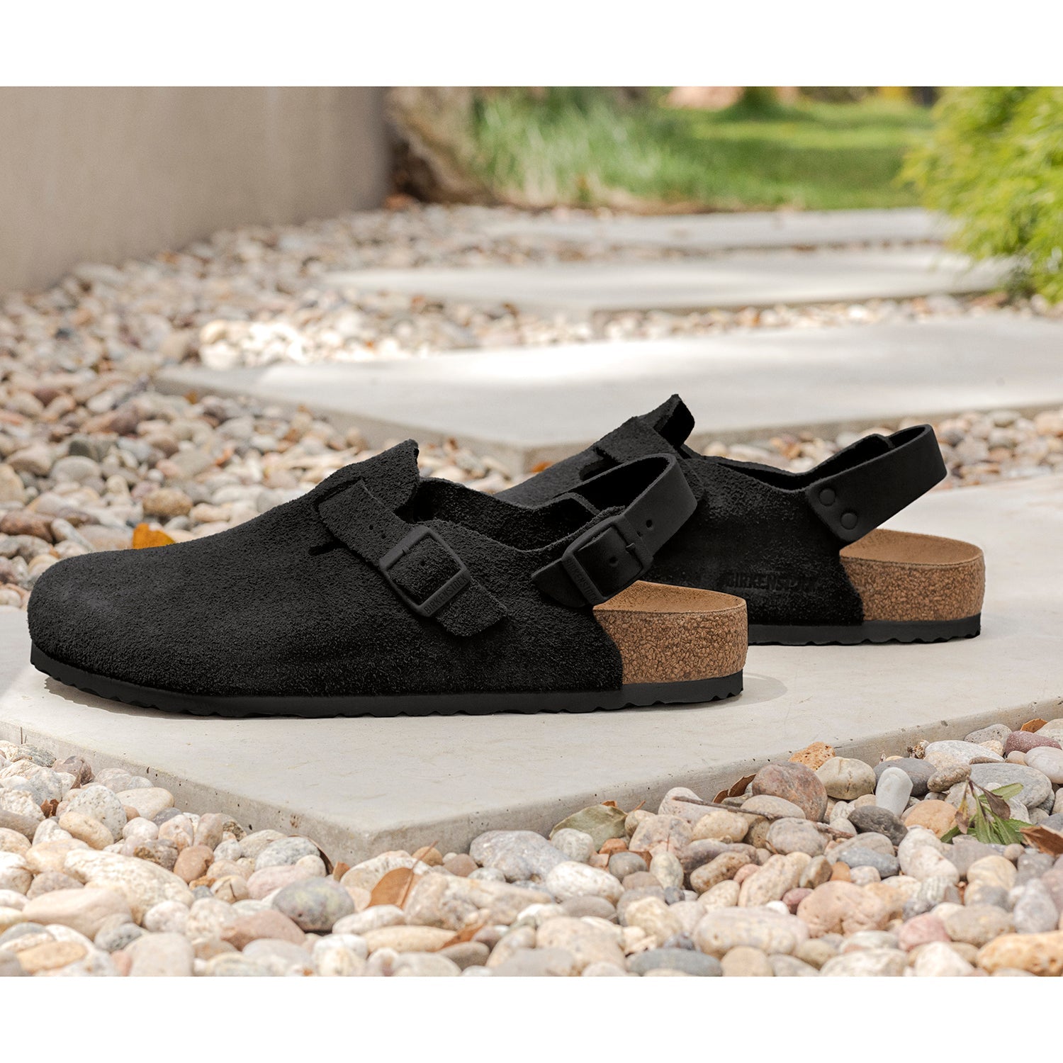 Birkenstock Tokio Unisex Clogs Black Suede