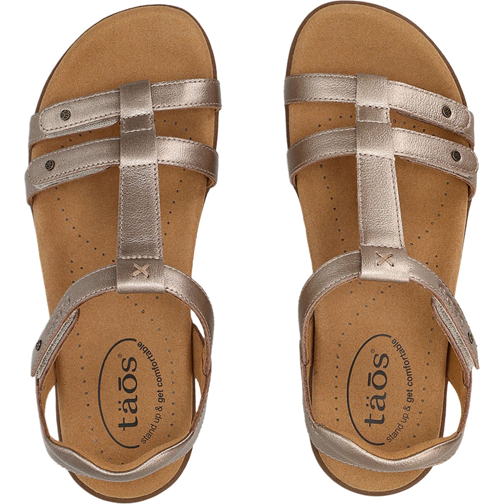 Taos Trophy 2 Women's Backstrap Sandals Champagne Leather