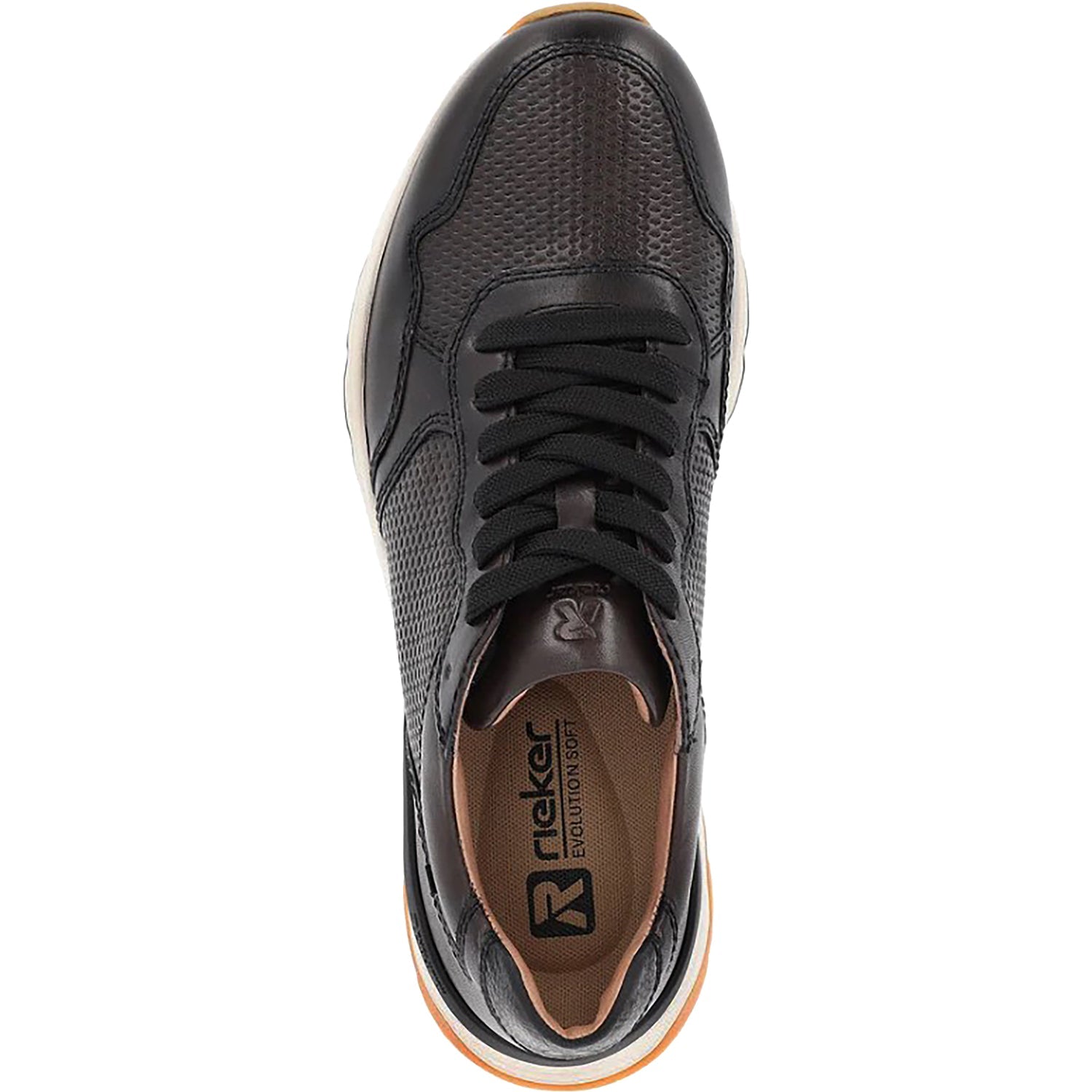 Rieker U0900-00 Zed 00 Men's Sporty Lace Up Shoes Vapor/Schwarz