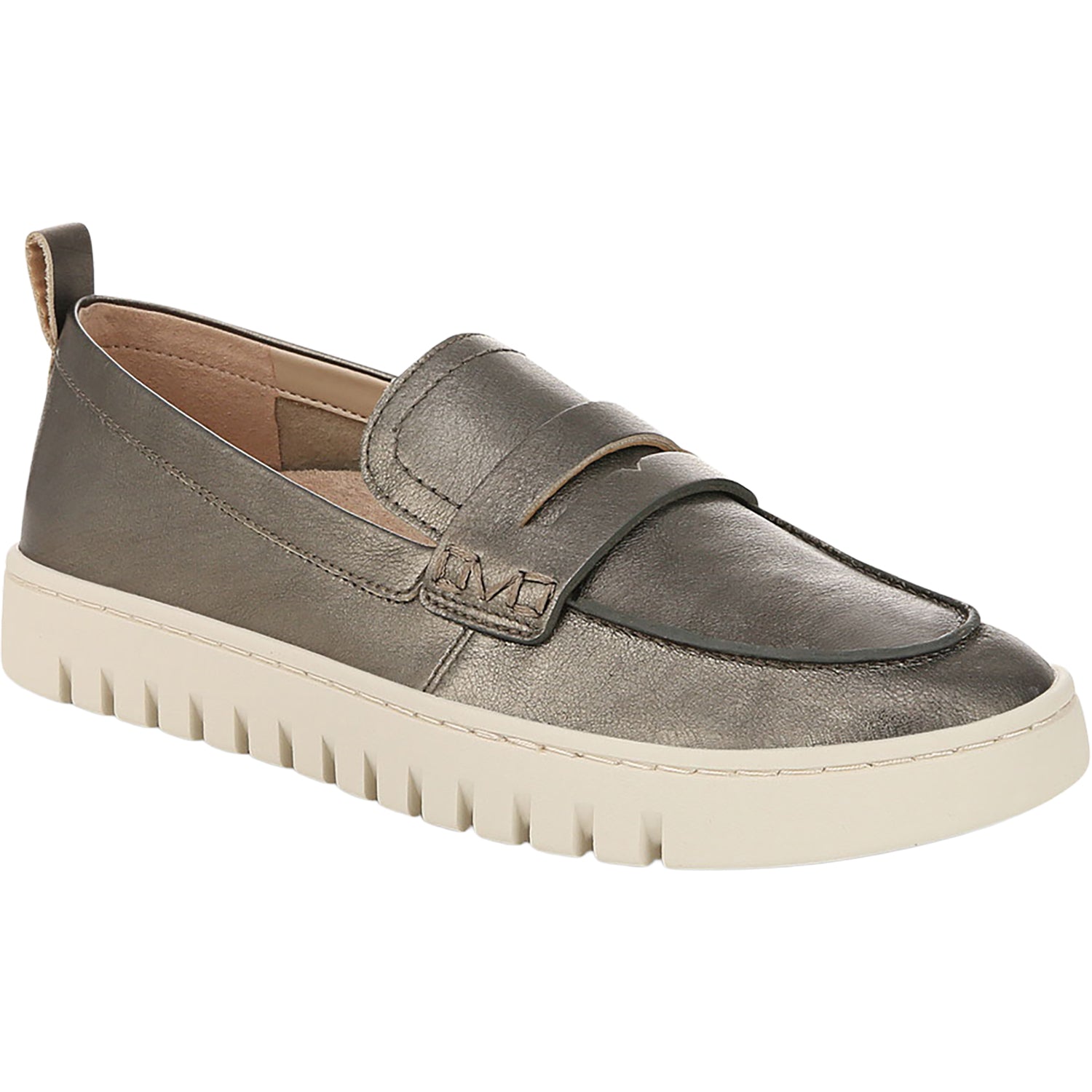 Vionic Uptown Women's Slip Ons Traditional Gunmetal Leather