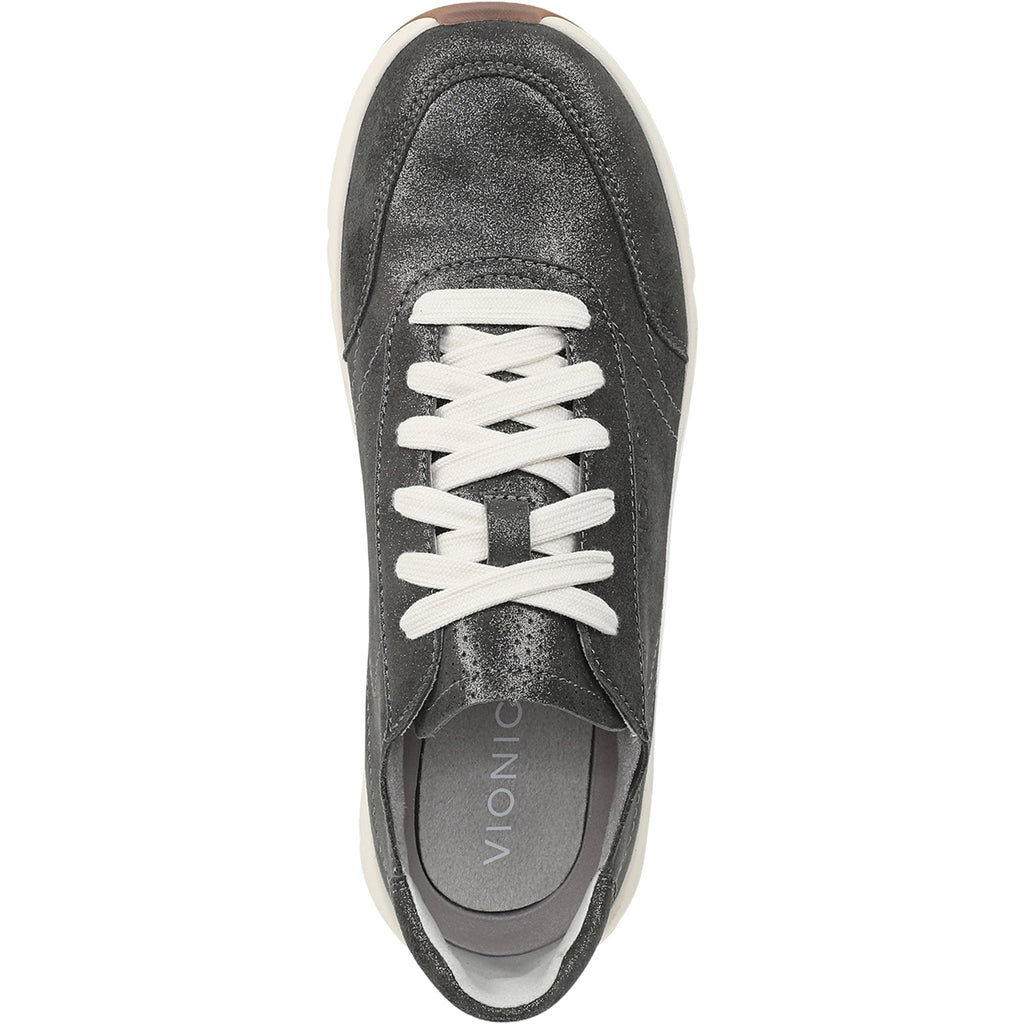 Vionic Uptown Sneaker Women's Casual Lace-Ups Polluted Silver Leather