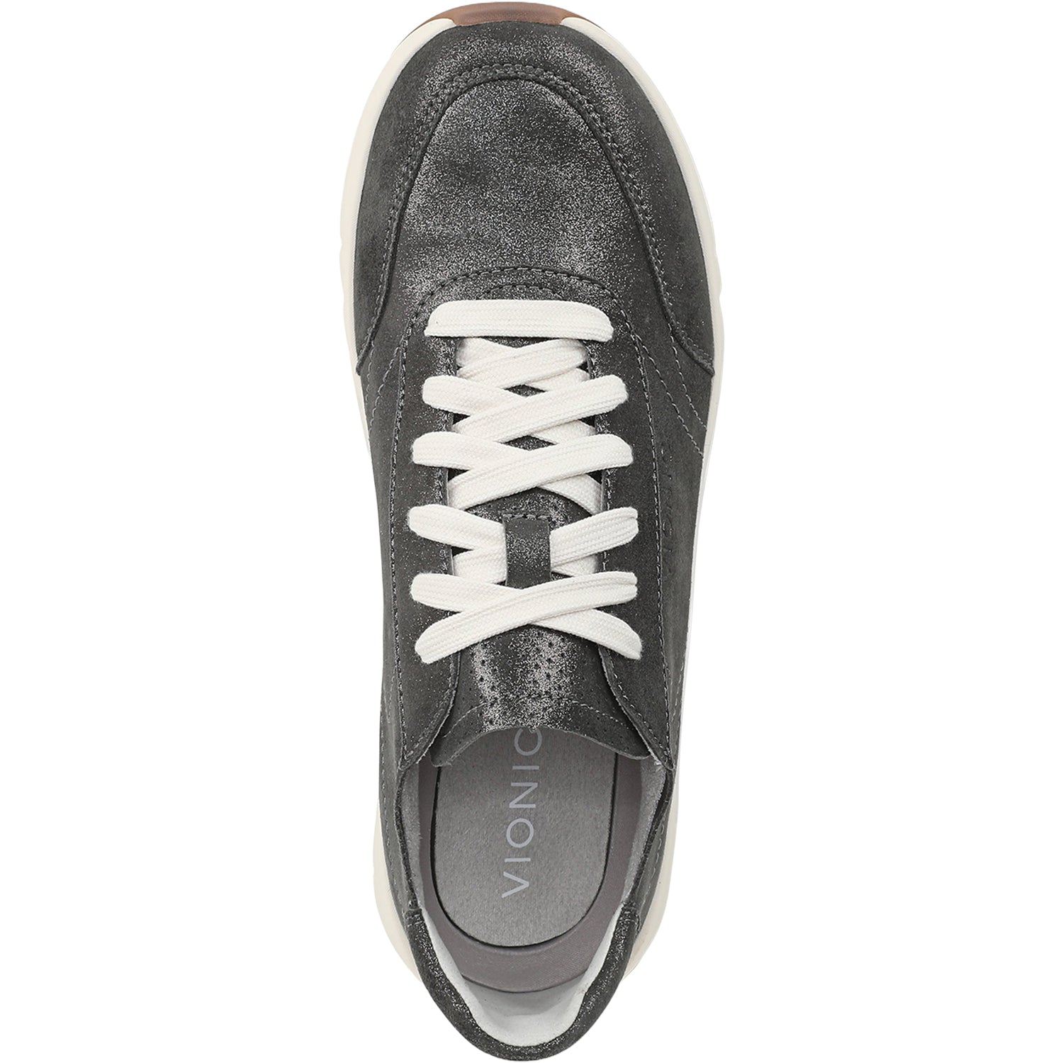 Vionic Uptown Sneaker Women's Casual Lace-Ups Polluted Silver Leather