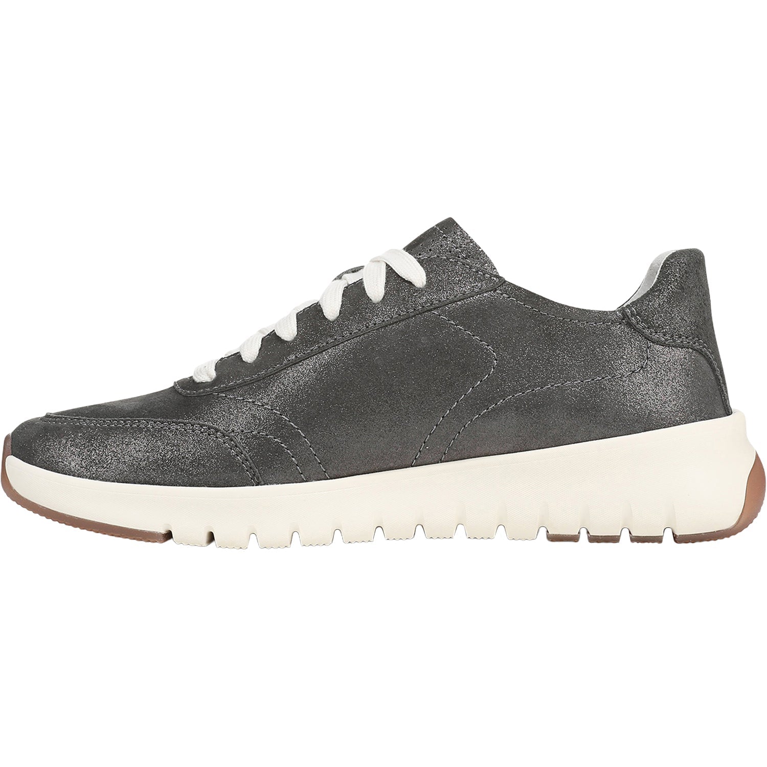 Vionic Uptown Sneaker Women's Casual Lace-Ups Polluted Silver Leather
