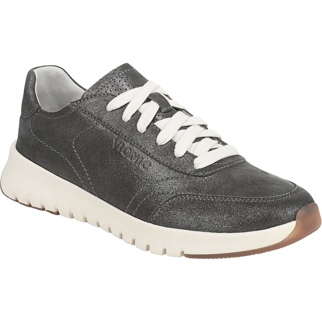 Vionic Uptown Sneaker Women's Casual Lace-Ups Polluted Silver Leather
