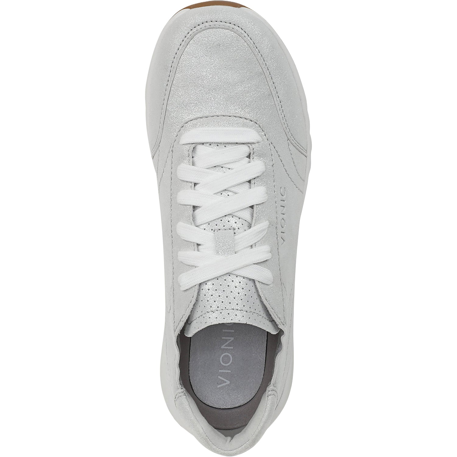 Vionic Uptown Women's Lace Up Shoes Silver Leather