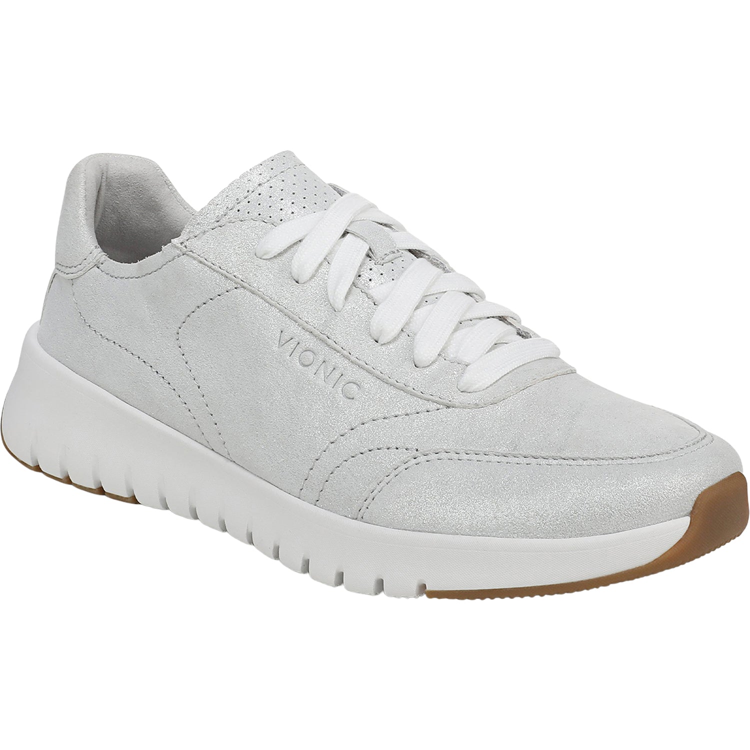 Vionic Uptown Women's Lace Up Shoes Silver Leather