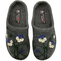 Haflinger Viola Women's Open Back Slippers Grey