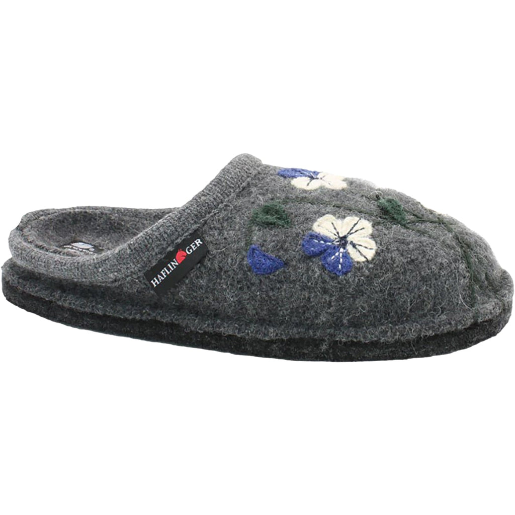 Haflinger Viola Women's Open Back Slippers Grey