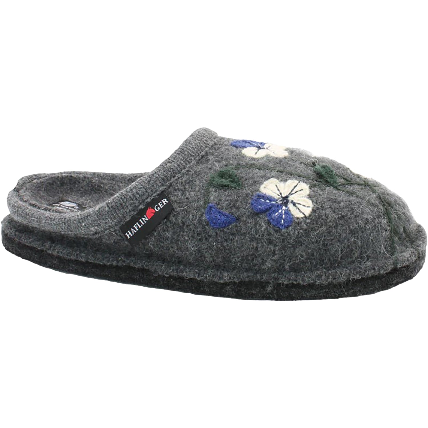 Haflinger Viola Women's Open Back Slippers Grey