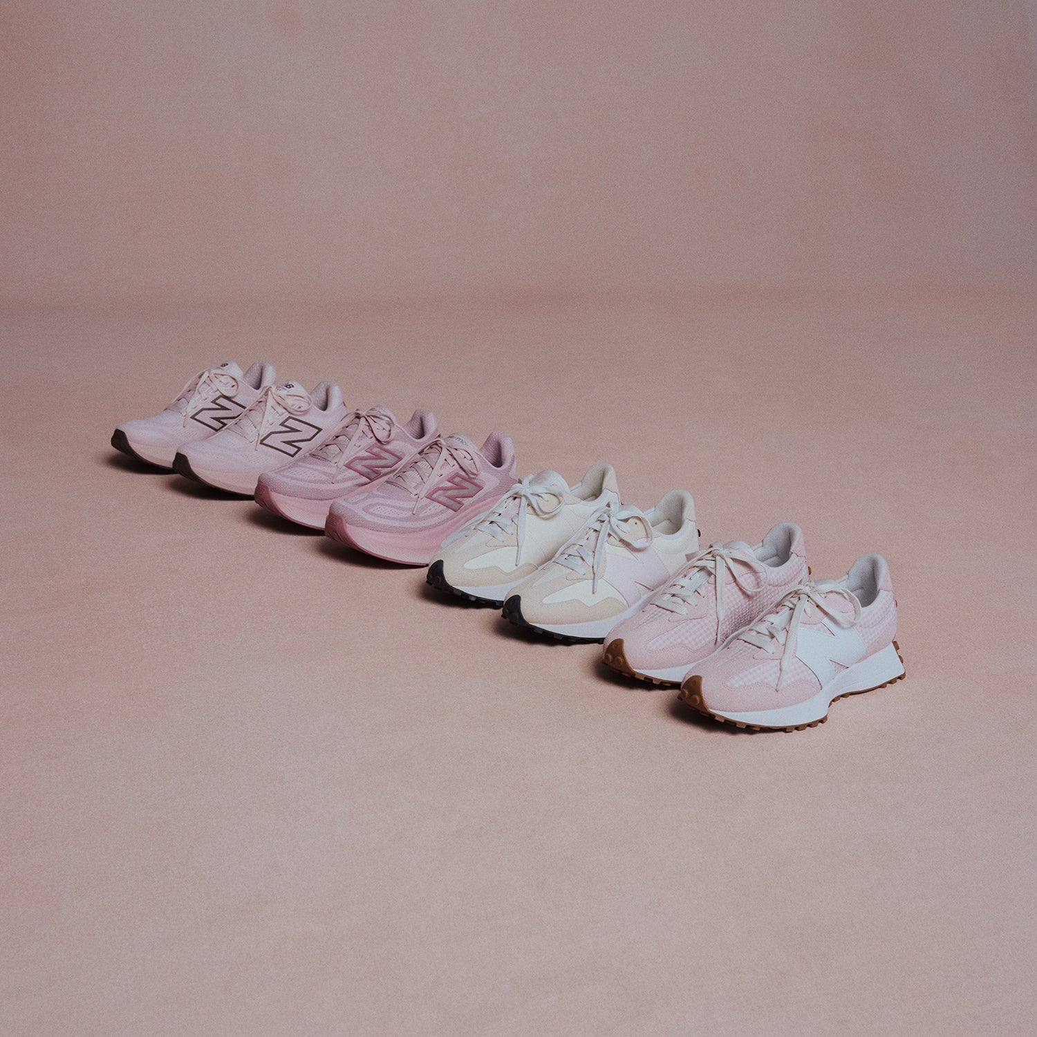 New Balance 327 (Neutral Support) Women's Athletic Shoes Sea Salt/Pink Salt