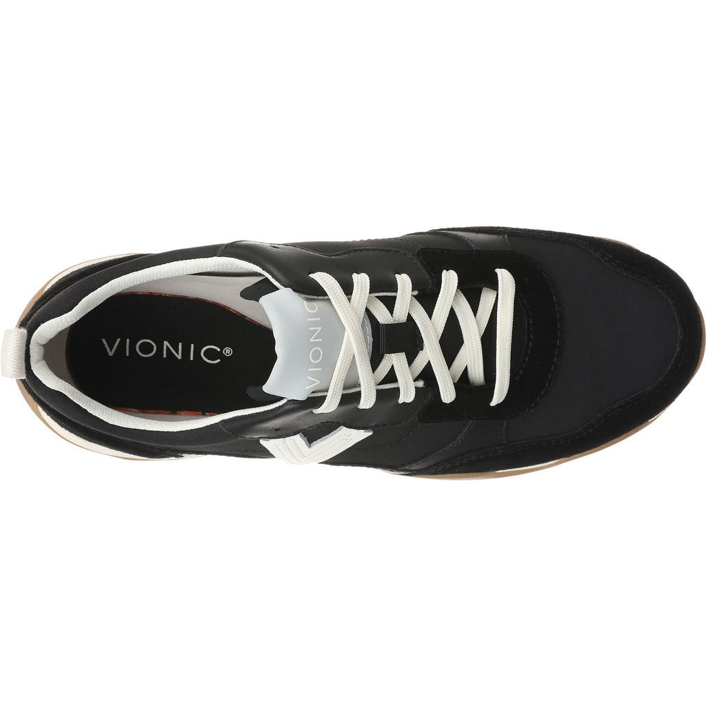 Vionic Walk Slim Glide Women's Sporty Lace Up Shoes Black