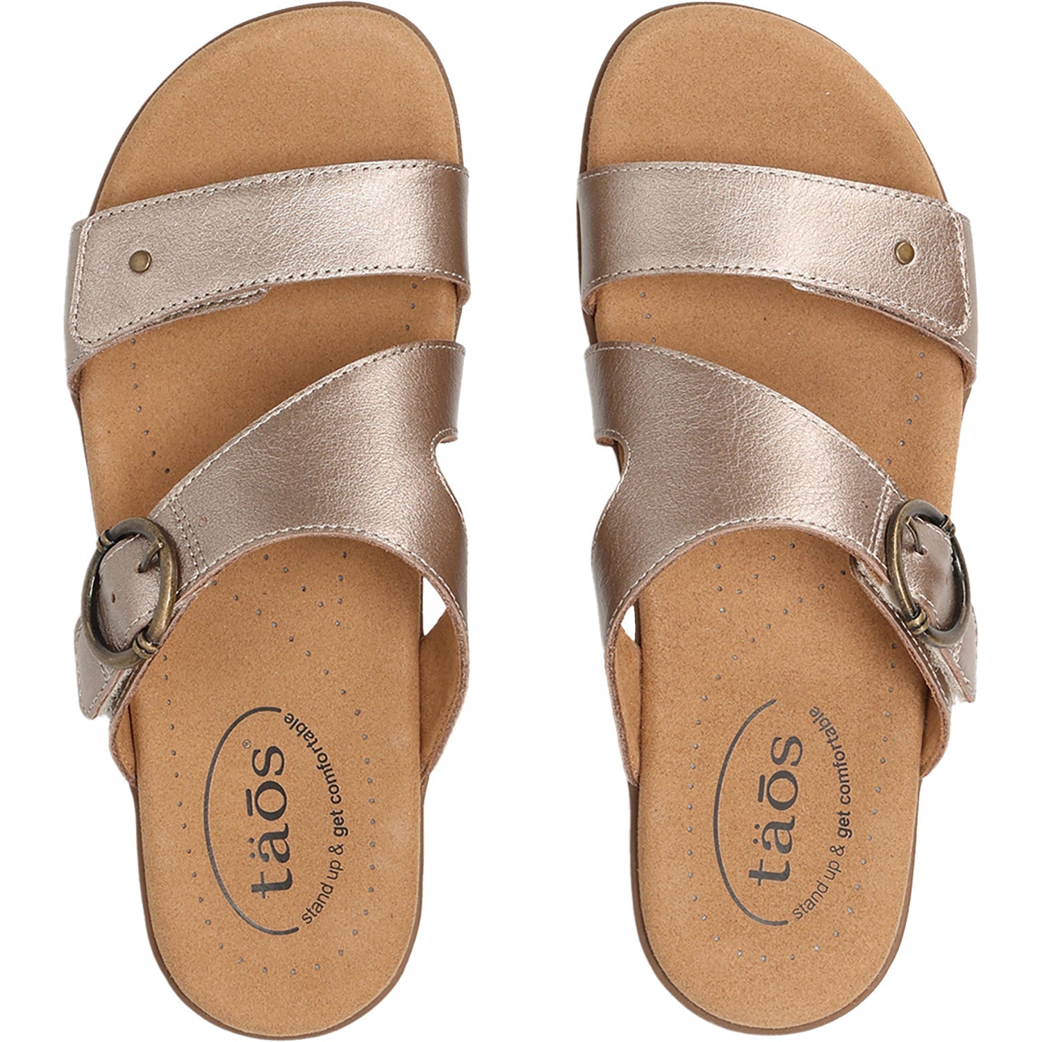 Taos Westside Women's Sandals Champagne Metallic