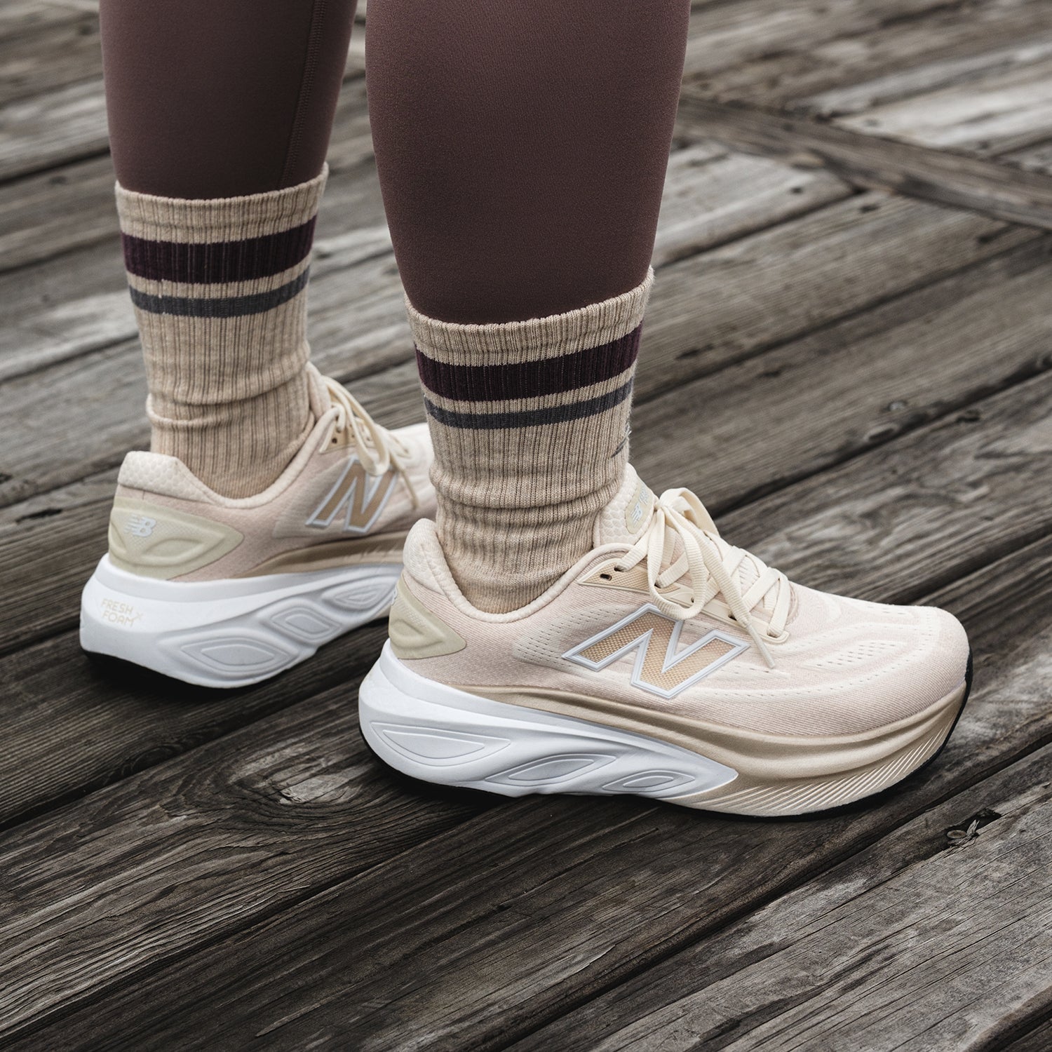 New Balance WMORLB6 (Neutral Support) Women's Athletic Shoes Permafrost/Bisque/NB103 White
