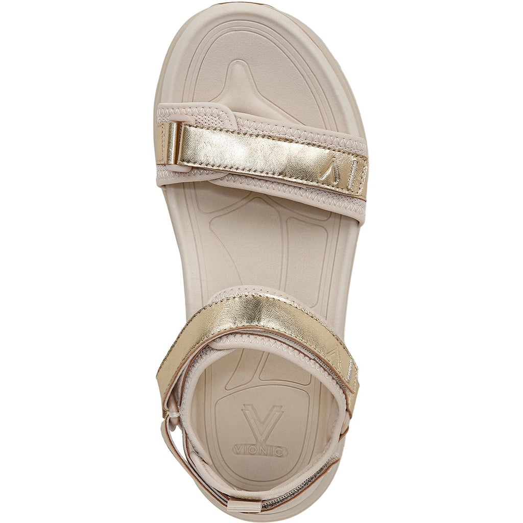 Vionic Walk Max Wanderer Women's Outdoor Sandals Parchment/Gold